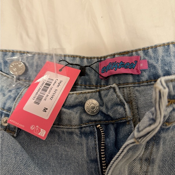 Edikted Light Blue Flare & Wide Leg Jeans - Picture 2 of 2